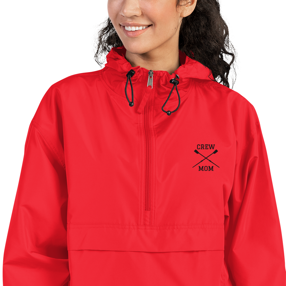 Crew Mom Embroidered Packable Jacket